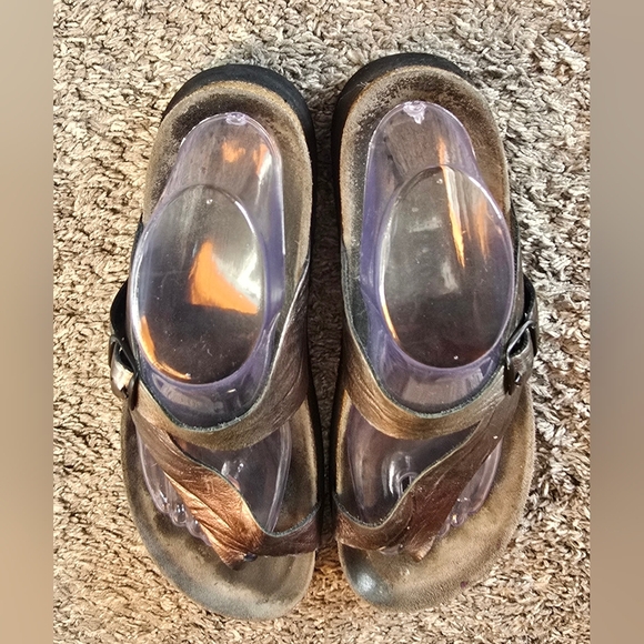 Mephisto Helen Thong Sandals Cork Footbed Metallic Size 42 (Womens US 12) - Picture 8 of 10